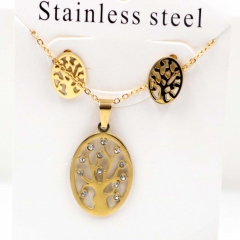 Stainless steel jewelry Necklace Earrings set Wholesale