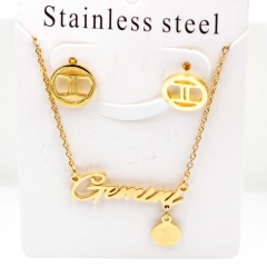 Stainless steel jewelry Necklace Earrings set Wholesale