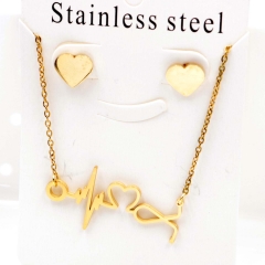 Stainless steel jewelry Necklace Earrings set Wholesale