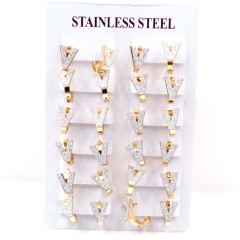 Stainless steel jewelry women earrings 12 pairs wholesale