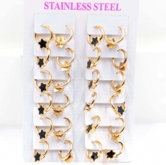 Stainless steel jewelry women earrings 12 pairs wholesale
