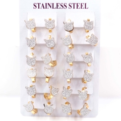 Stainless steel jewelry women earrings 12 pairs wholesale