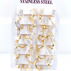 Stainless steel jewelry women earrings 12 pairs wholesale