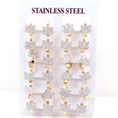 Stainless steel jewelry women earrings 12 pairs wholesale
