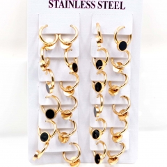 Stainless steel jewelry women earrings 12 pairs wholesale
