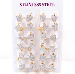 Stainless steel jewelry women earrings 12 pairs wholesale