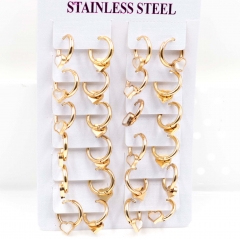 Stainless steel jewelry women earrings 12 pairs wholesale