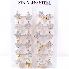 Stainless steel jewelry women earrings 12 pairs wholesale
