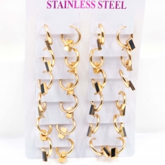 Stainless steel jewelry women earrings 12 pairs wholesale