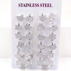 Stainless steel jewelry women earrings 12 pairs wholesale