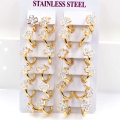 Stainless steel jewelry women earrings 12 pairs wholesale