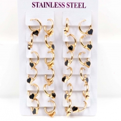 Stainless steel jewelry women earrings 12 pairs wholesale