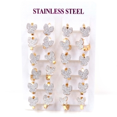 Stainless steel jewelry women earrings 12 pairs wholesale