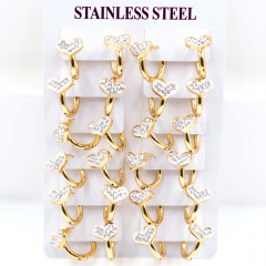 Stainless steel jewelry women earrings 12 pairs wholesale