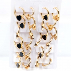 Stainless steel jewelry women earrings 12 pairs wholesale