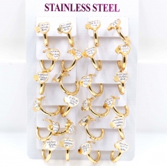 Stainless steel jewelry women earrings 12 pairs wholesale