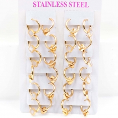 Stainless steel jewelry women earrings 12 pairs wholesale