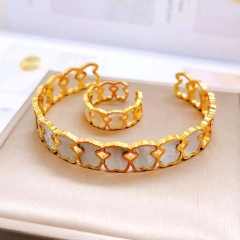 Stainless steel jewelry women Bracelet and ring Wholesale