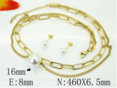 Stainless steel jewelry Necklace Eerrings  set Wholesale