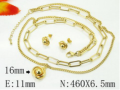 Stainless steel jewelry Necklace Eerrings  set Wholesale