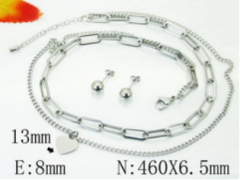 Stainless steel jewelry Necklace Eerrings  set Wholesale