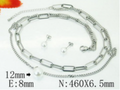 Stainless steel jewelry Necklace Eerrings  set Wholesale