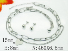 Stainless steel jewelry Necklace Eerrings  set Wholesale