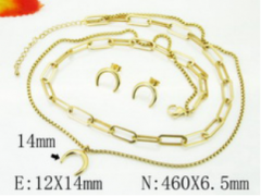 Stainless steel jewelry Necklace Eerrings  set Wholesale