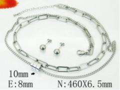 Stainless steel jewelry Necklace Eerrings  set Wholesale
