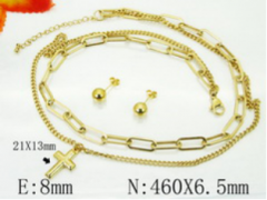 Stainless steel jewelry Necklace Eerrings  set Wholesale