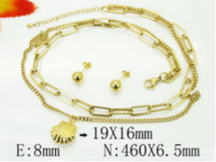 Stainless steel jewelry Necklace Eerrings  set Wholesale