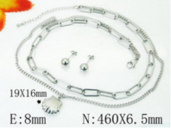 Stainless steel jewelry Necklace Eerrings  set Wholesale