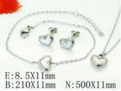 Stainless steel jewelry Necklace Eerrings Bracelet set Wholesale