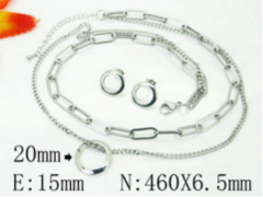 Stainless steel jewelry Necklace Eerrings  set Wholesale