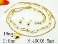 Stainless steel jewelry Necklace Eerrings  set Wholesale