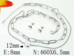Stainless steel jewelry Necklace Eerrings  set Wholesale