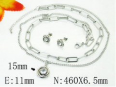 Stainless steel jewelry Necklace Eerrings  set Wholesale