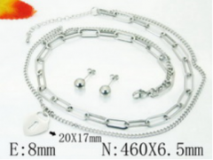Stainless steel jewelry Necklace Eerrings  set Wholesale