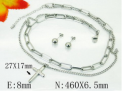 Stainless steel jewelry Necklace Eerrings  set Wholesale