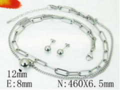 Stainless steel jewelry Necklace Eerrings  set Wholesale