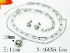 Stainless steel jewelry Necklace Eerrings  set Wholesale