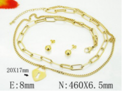 Stainless steel jewelry Necklace Eerrings  set Wholesale
