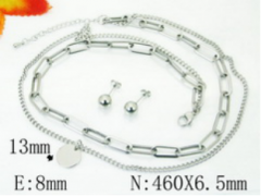 Stainless steel jewelry Necklace Eerrings  set Wholesale