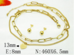 Stainless steel jewelry Necklace Eerrings  set Wholesale