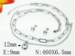 Stainless steel jewelry Necklace Eerrings  set Wholesale