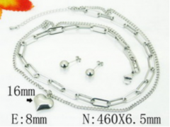 Stainless steel jewelry Necklace Eerrings  set Wholesale