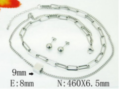 Stainless steel jewelry Necklace Eerrings  set Wholesale
