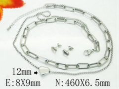 Stainless steel jewelry Necklace Eerrings  set Wholesale