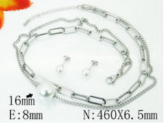 Stainless steel jewelry Necklace Eerrings  set Wholesale
