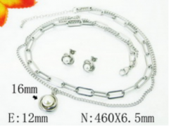 Stainless steel jewelry Necklace Eerrings  set Wholesale